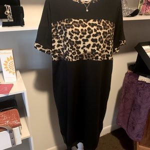 Leopard print dress.